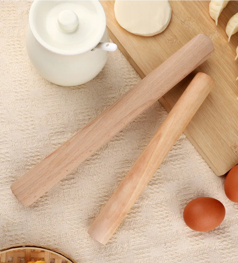 Solid Wood Food-Grade Rolling Pin for Pasta, Noodles & Dough Wooden Rolling Pin Qst
