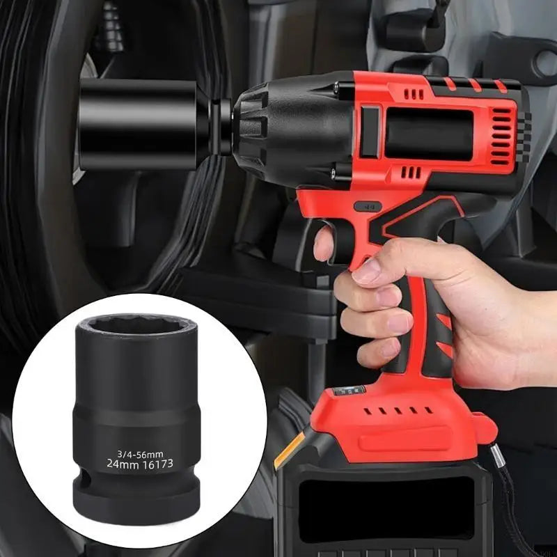 12-Point Impact Socket 3/4" Drive | High-Strength Carbon Steel Impact Socket Qme