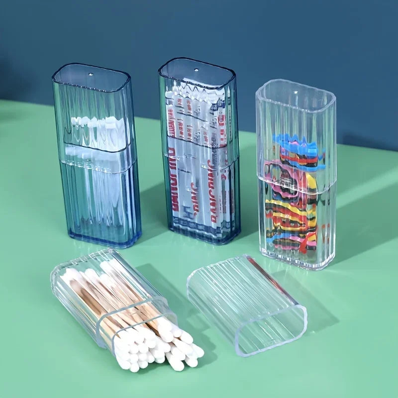 Portable Transparent Travel Toothpick Storage Box Travel Storage Box Qme