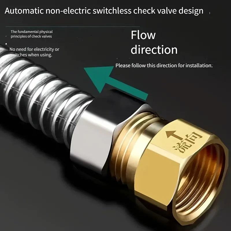 Brass Check Valve G1/2 Thread Anti-Backflow One-Way Valve Plumbing Check Valve Qme