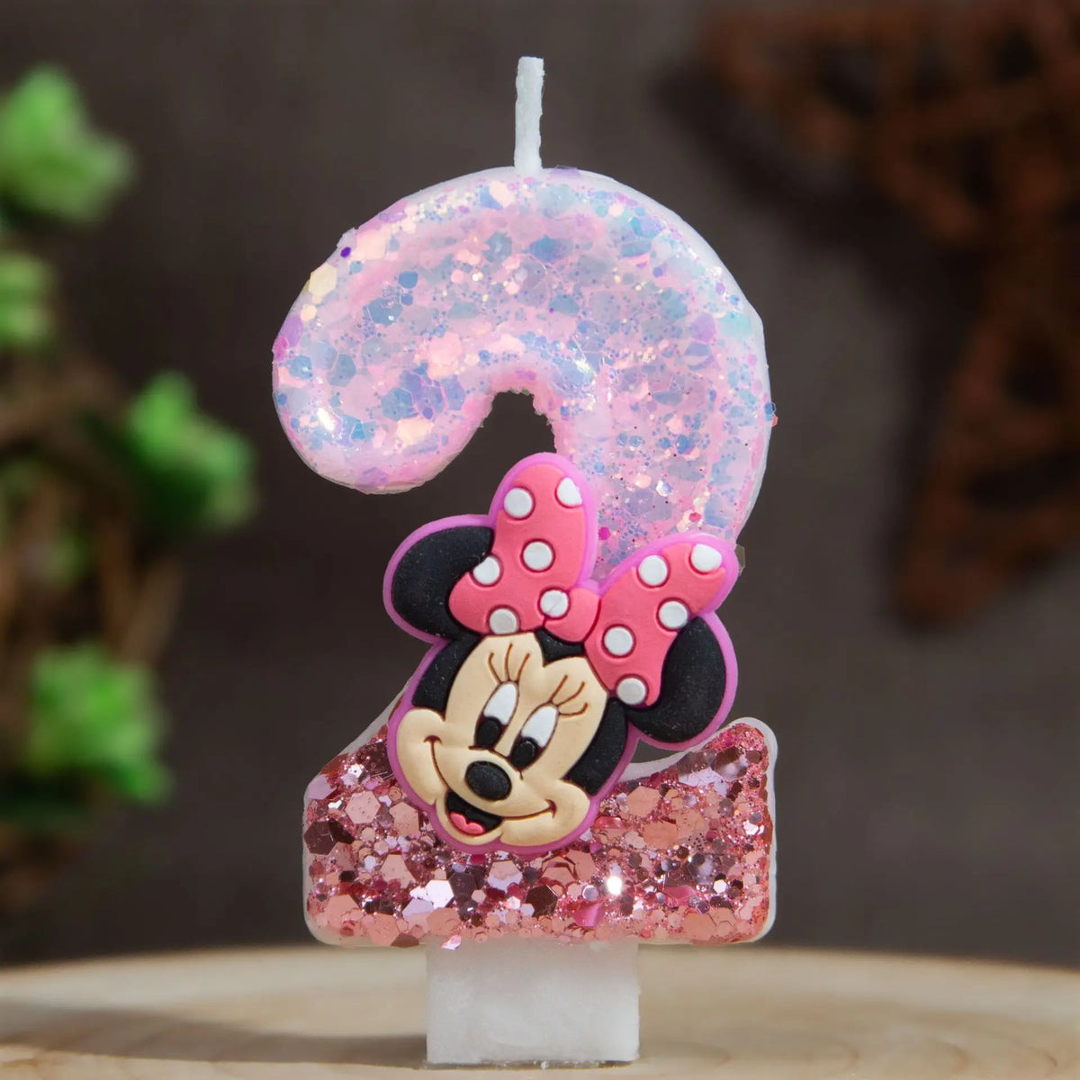 Mickey & Minnie Glitter Birthday Cake Candles Numbers 0–9 Cake Candles Qme 2