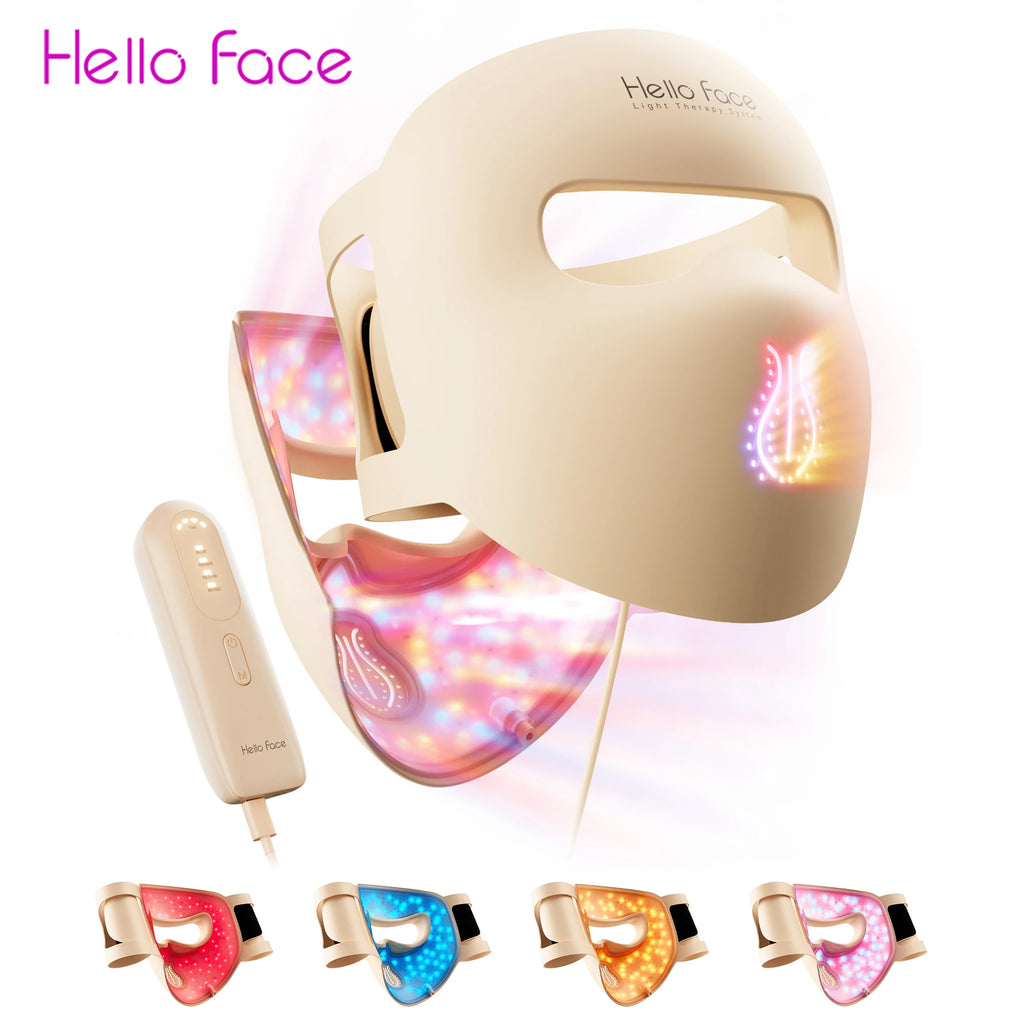 Hello Face M300 4D LED Light Therapy Mask – 311 LEDs, 4 Modes LED Light Therapy Mask Qst