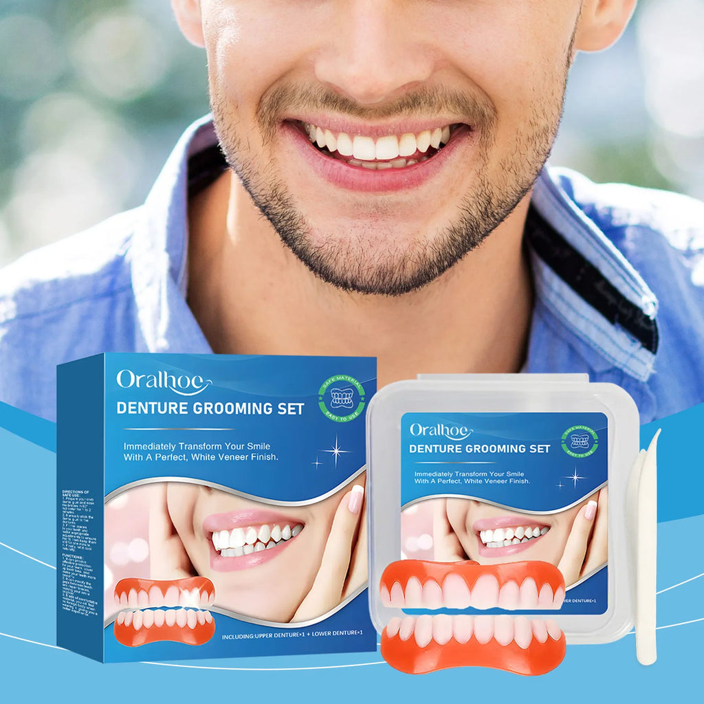 Oralhoe Silicone Snap-On Denture Kit – Upper & Lower Set Snap-On Denture Kit Qst