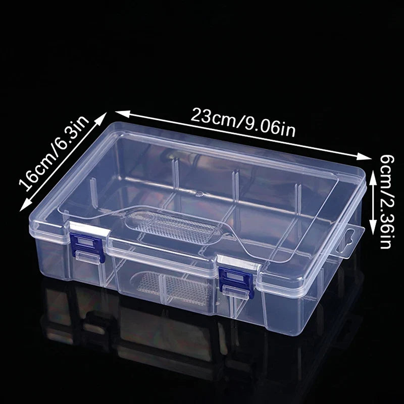 Transparent Plastic Organizer Box – Nail Art, Beads & Craft Plastic Storage Organizer Qme Transparent