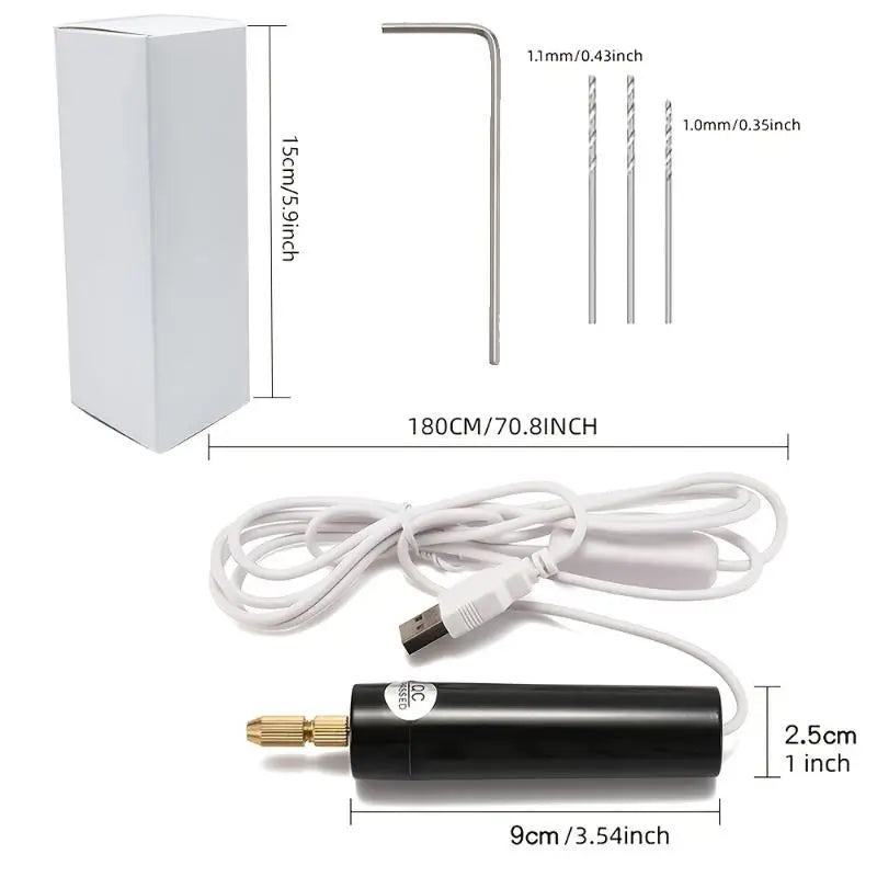 USB Handheld Electric Drill for Resin & Jewelry Making – CC11 Mini Craft Drill Qme A