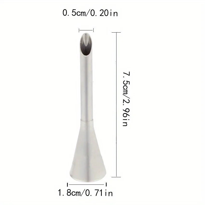 Stainless Steel Cream Puff Nozzle – Baking Tool for Cakes & Cookies Pastry Filling Nozzle Qme