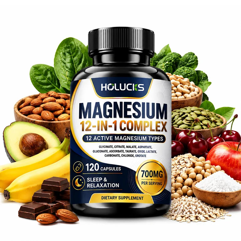 Fulimiks 12-in-1 Magnesium Complex Capsules 1000mg | USA Made Magnesium Supplement Qst