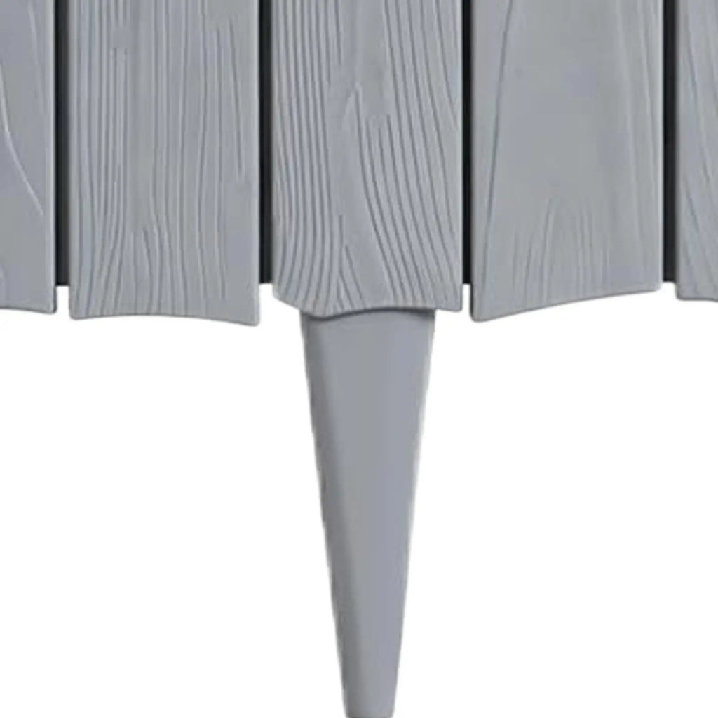 10-Piece Decorative Garden Fence Landscape Edging Border – Grey Garden Edging Border Qme
