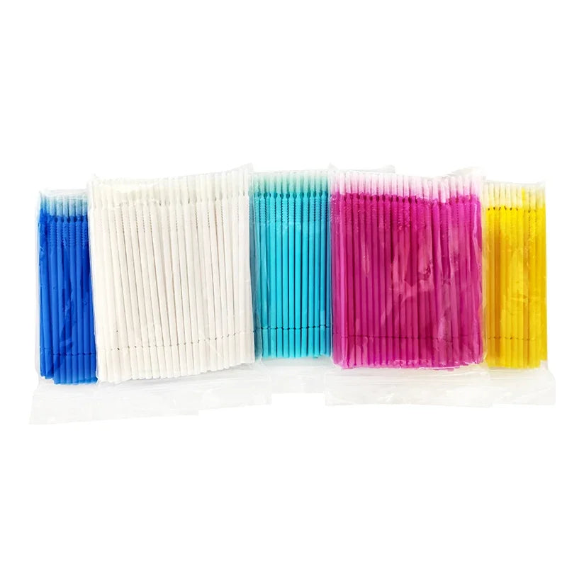 100pcs Bendable Disposable Microbrush Applicators – Eyelash Microbrush Applicators Qme