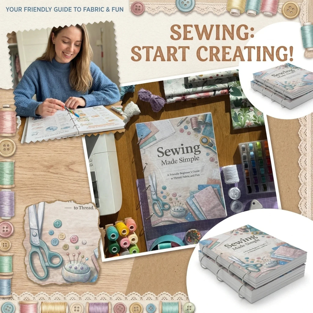 Sewing for Beginners Guide Book – Hand Embroidery Stitches Sewing Guide Book Qme