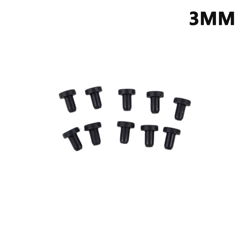 Solid Rubber Hole Caps – Heat-Resistant Seal Plugs, 10 Pcs Rubber Seal Plugs Qme 3mm
