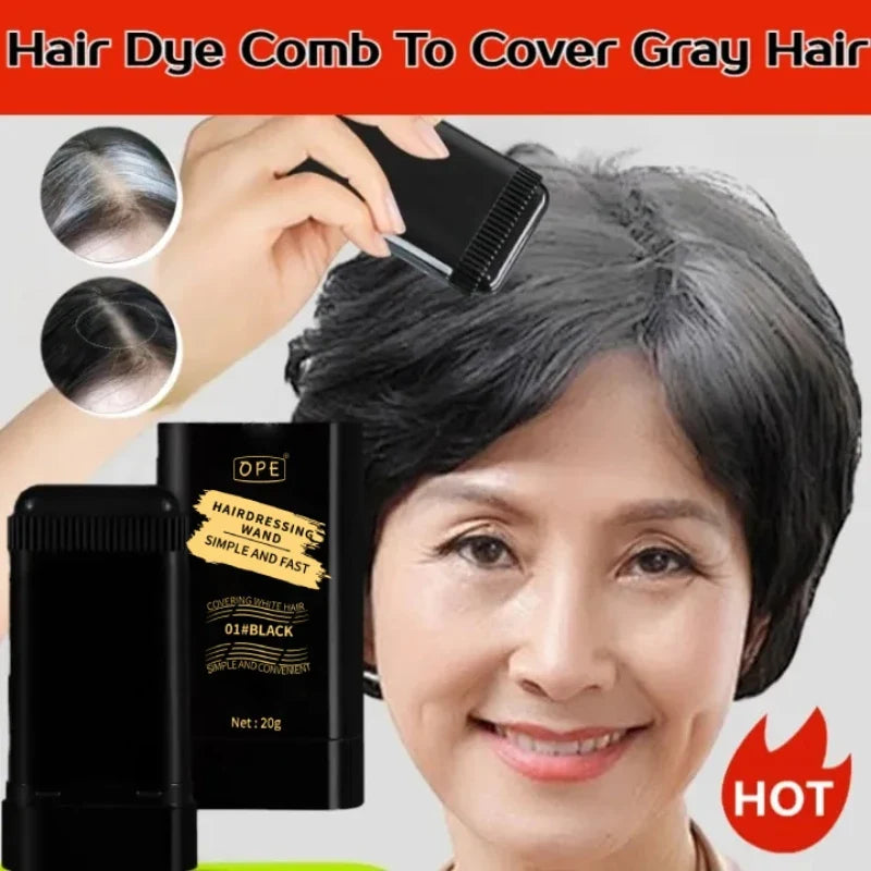Quick Hair Dye Comb – Cover Grays Instantly | Waterproof, 6 Colors Hair Dye Comb Qme