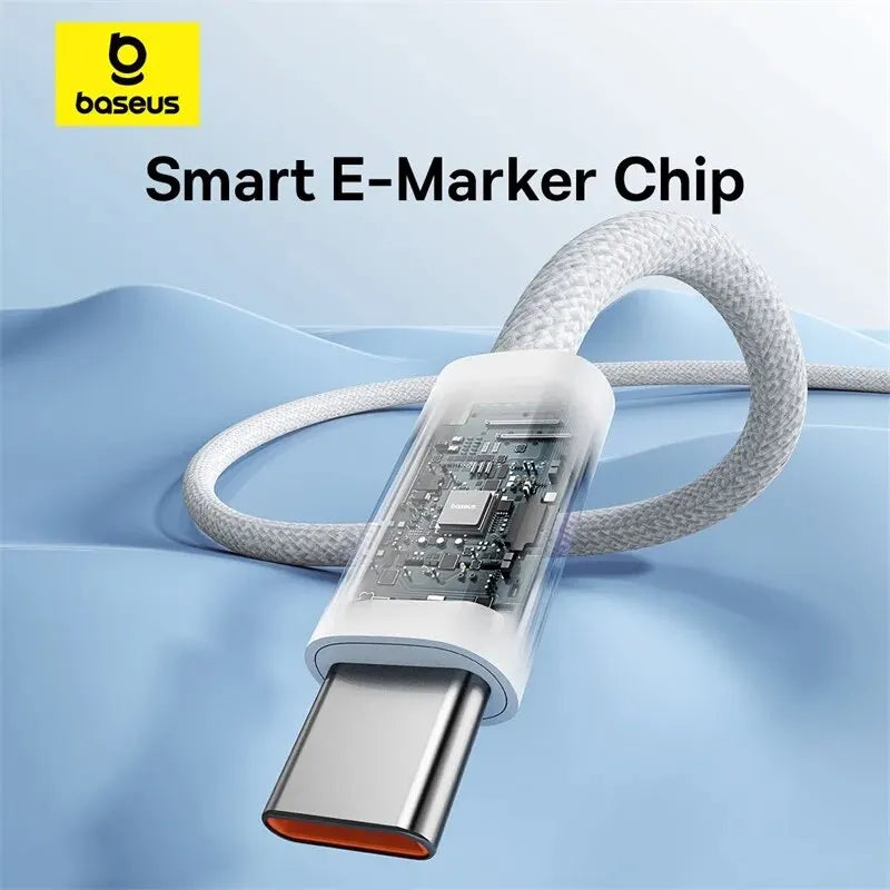 Baseus 100W USB-C Cable 5A Fast Charging – iPhone 15, MacBook USB-C Charging Cable Qst
