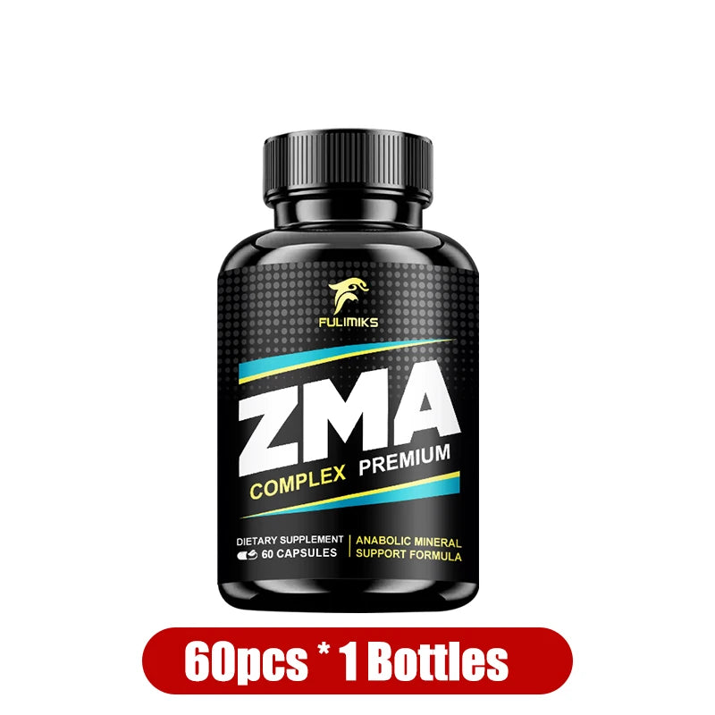 ZMA Supplement Capsules – Zinc, Magnesium & Vitamin B6 120ct Mineral Supplement Qst 1 Bottles 60pcs