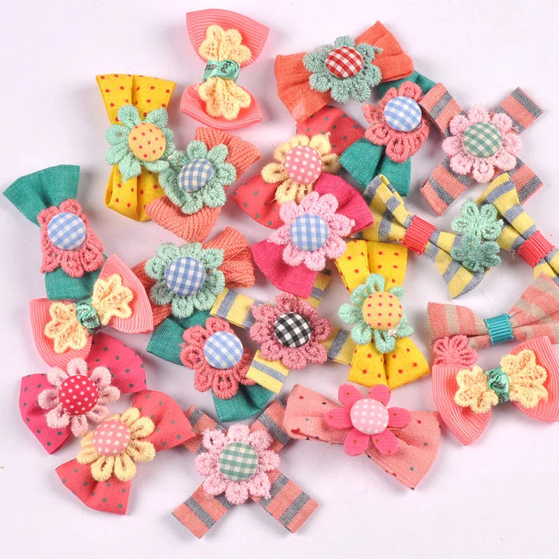 25 Mixed Flower Bow Embellishments – DIY Sewing & Craft Accessories Craft Bow Embellishments Qme