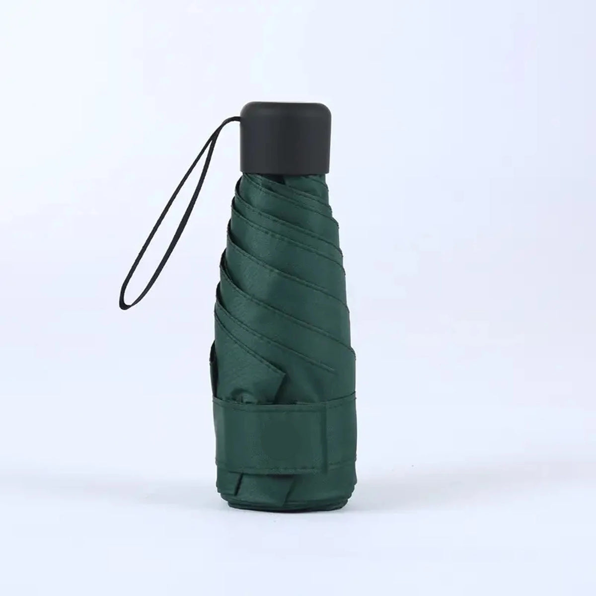 Compact 6-Fold Mini Umbrella – Portable Sun & Rain, Multi-Color Folding Mini Umbrella Qst green 6K Iron