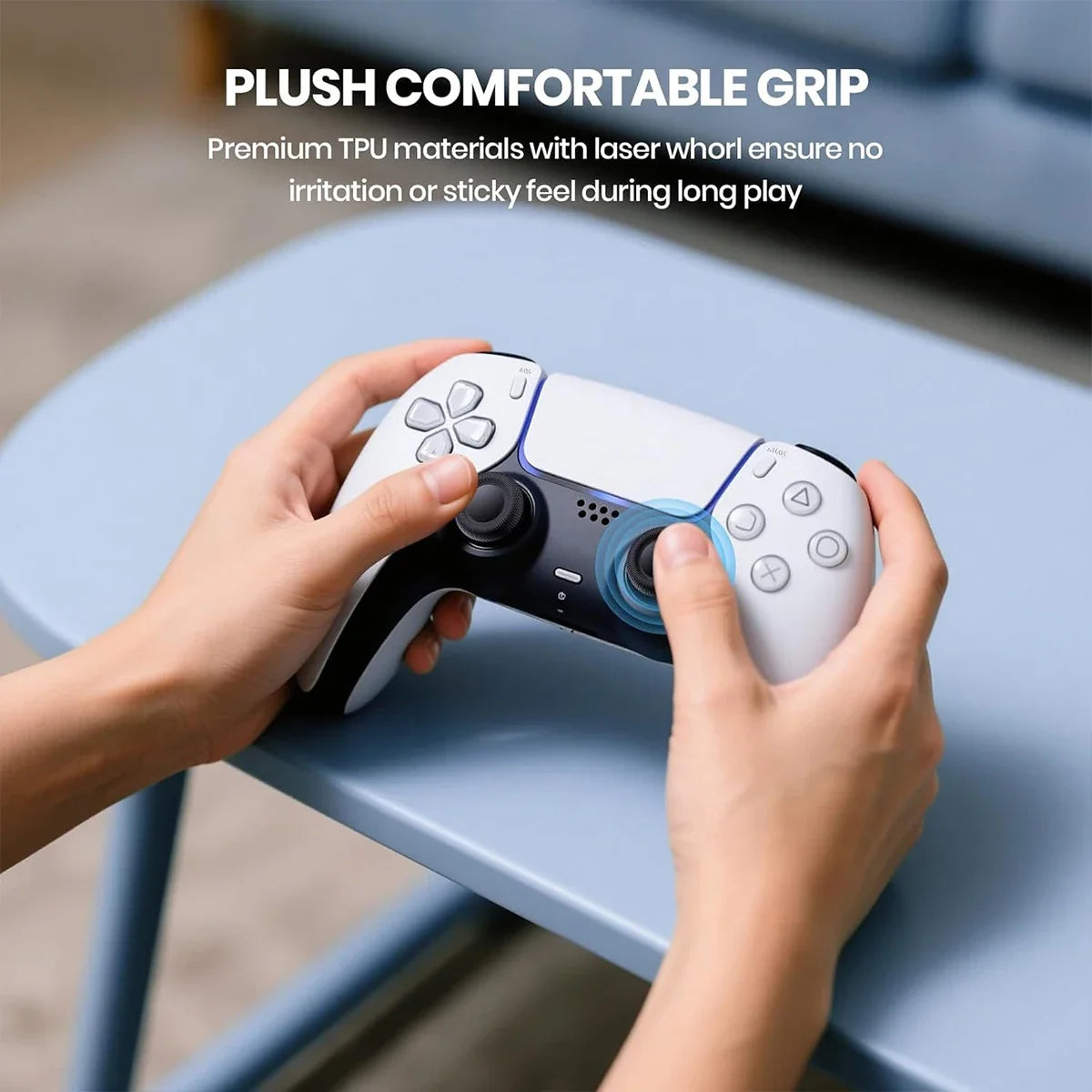 10 Silicone Thumb Grips for PS5 & PS4 Controllers – 5 Colors Controller Thumb Grips Qme