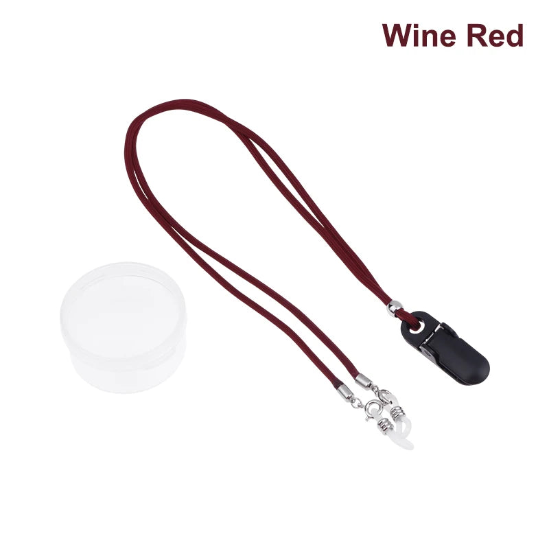 Hearing Aid Clip Holder Anti-Lost Lanyard for Kids & Adults Hearing Aid Accessory Qst Wine red