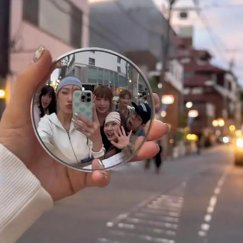 Convex Round Travel Makeup Mirror – Compact & Portable Compact Travel Mirror Qme