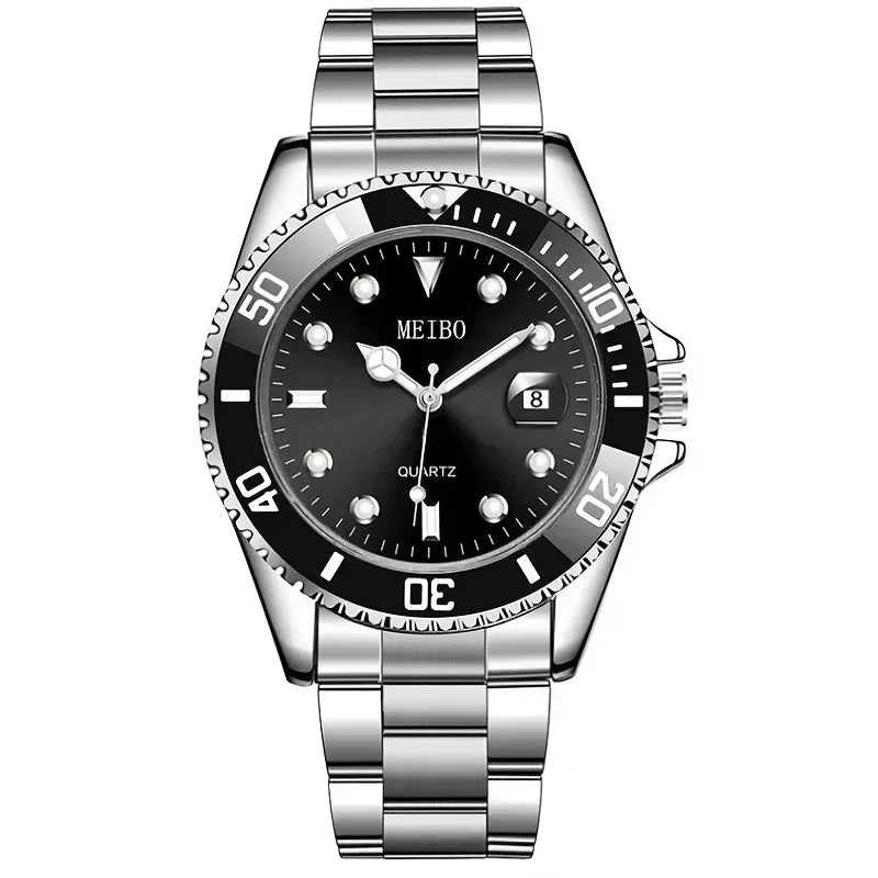 Men's Silver Automatic Luminous Stainless Steel Watch Automatic Watch Qme
