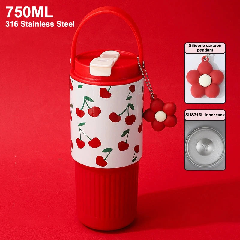 WHPHous 750ML Insulated Thermos Tumbler | 316 Stainless Steel Insulated Thermos Tumbler Qst A4