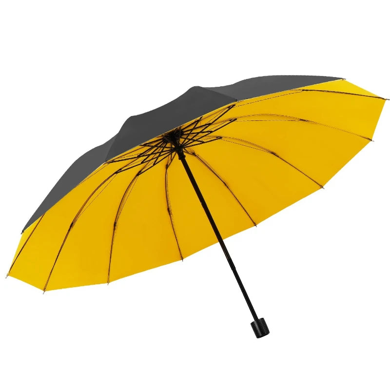 128cm Large Windproof Reversible Rain & Sun Umbrella – Unisex Windproof Rain Umbrella Qst