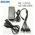 DC 12V 5A Power Supply Adapter 8-Way Split Cable CCTV DVR CCTV Power Adapter Qme US Plug China Mainland