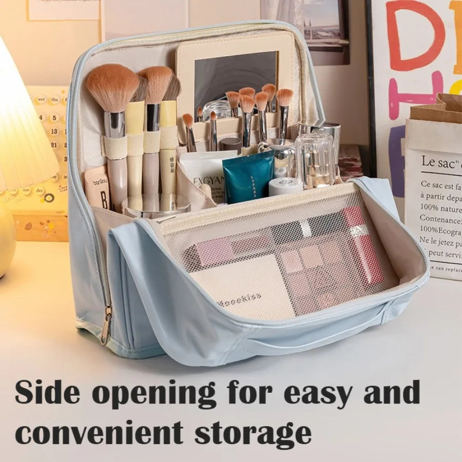 Women's Large Capacity Waterproof Travel Makeup Bag Cosmetic Travel Bag Qme
