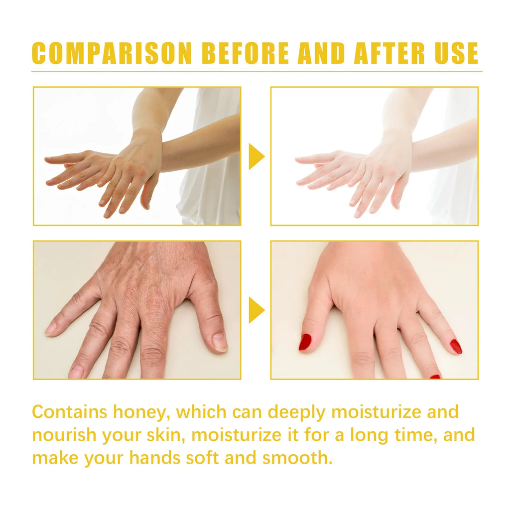 OceAura Milk & Honey Peel-Off Hand Mask – Moisturizing Gel Peel-Off Hand Mask Qst