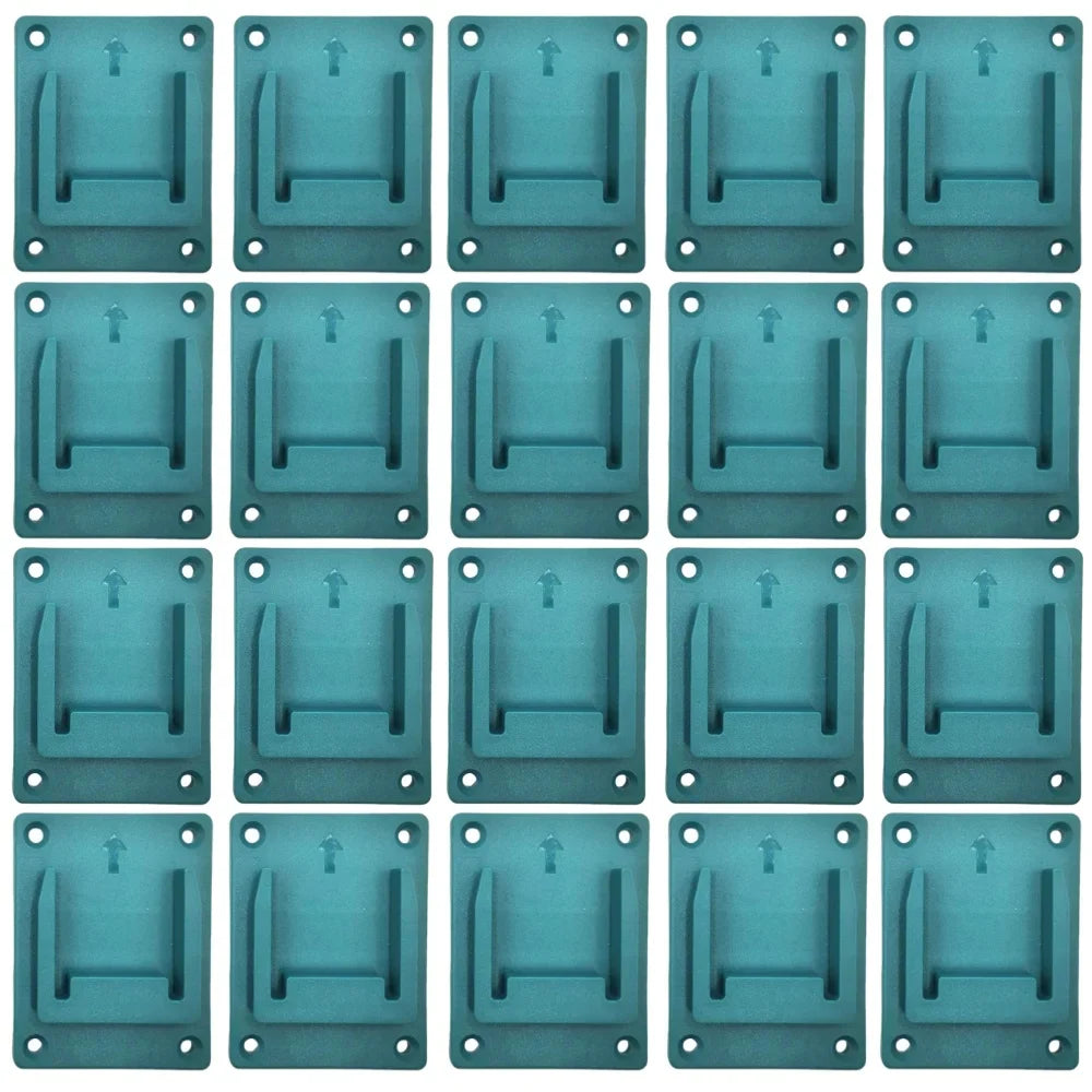 Wall Mount Drill Storage Bracket for Makita & Bosch 18V Li-ion Tool Storage Bracket Qme 20pcs Blue