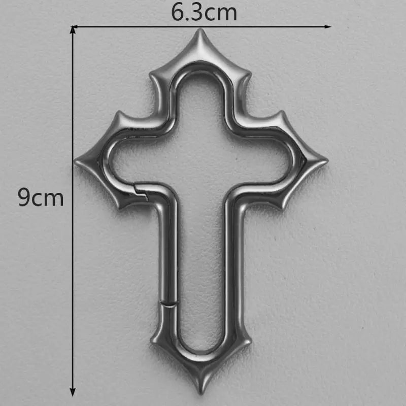 Zinc Alloy Cross Carabiner Keychain Bag Charm – 16 Colors Carabiner Keychain Charm Qme A1