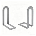 Heavy Duty L-Shaped Iron Bookends – Space-Saving, 1 Pair Iron Bookends Qme Gray