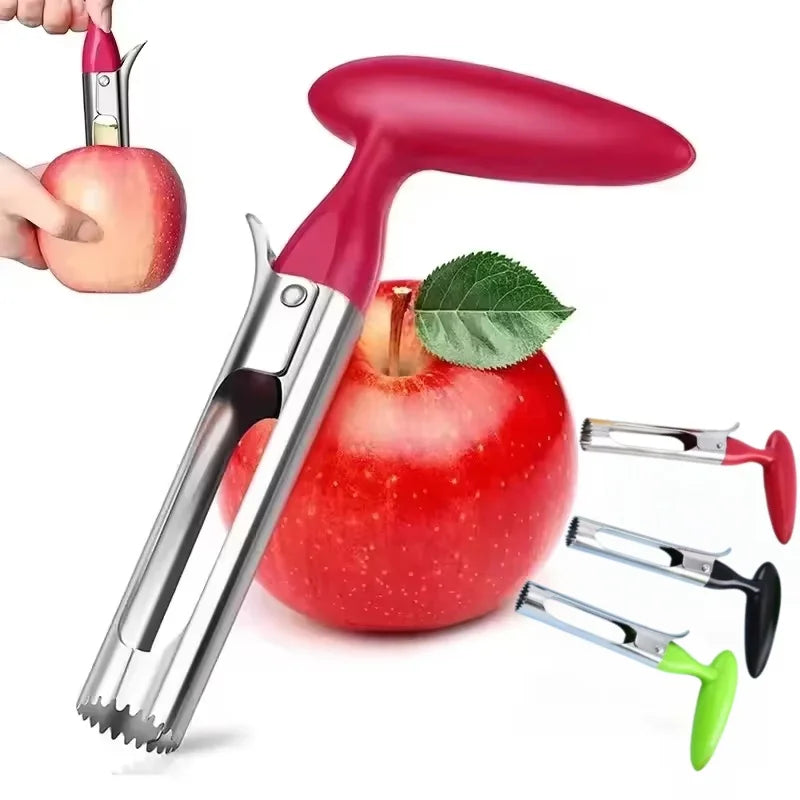 Stainless Steel Apple & Pear Corer – Fruit Seed Remover Tool Fruit Corer Tool Qst