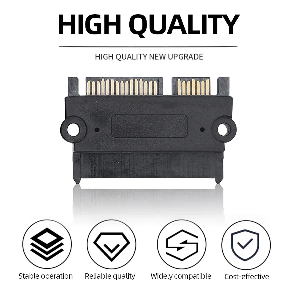 SATA 22-Pin Male to Female Power & Data Adapter – 10 Pack SATA Adapter Converter Qme