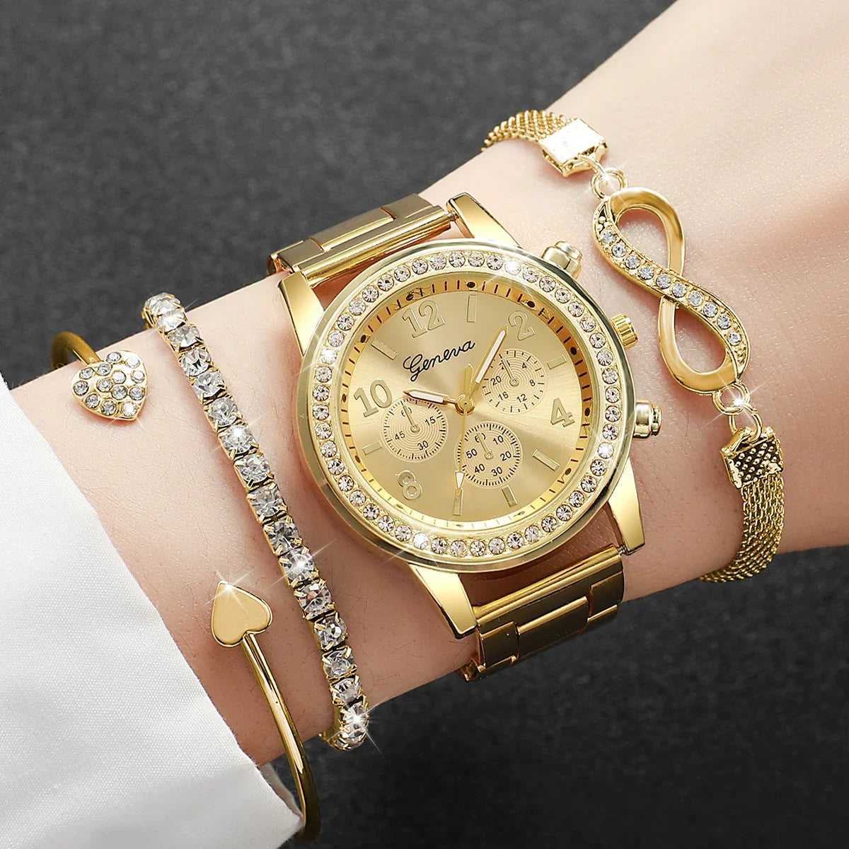 Ladies' Diamond Steel Band Fashion Watch | Quartz, 2 Colors Ladies Fashion Watch Qme