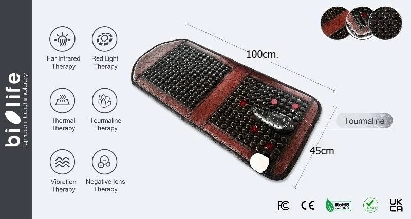 Tourmaline Heating Seat Cushion – Vibrating Massage Chair Pad Heating Massage Cushion Qst
