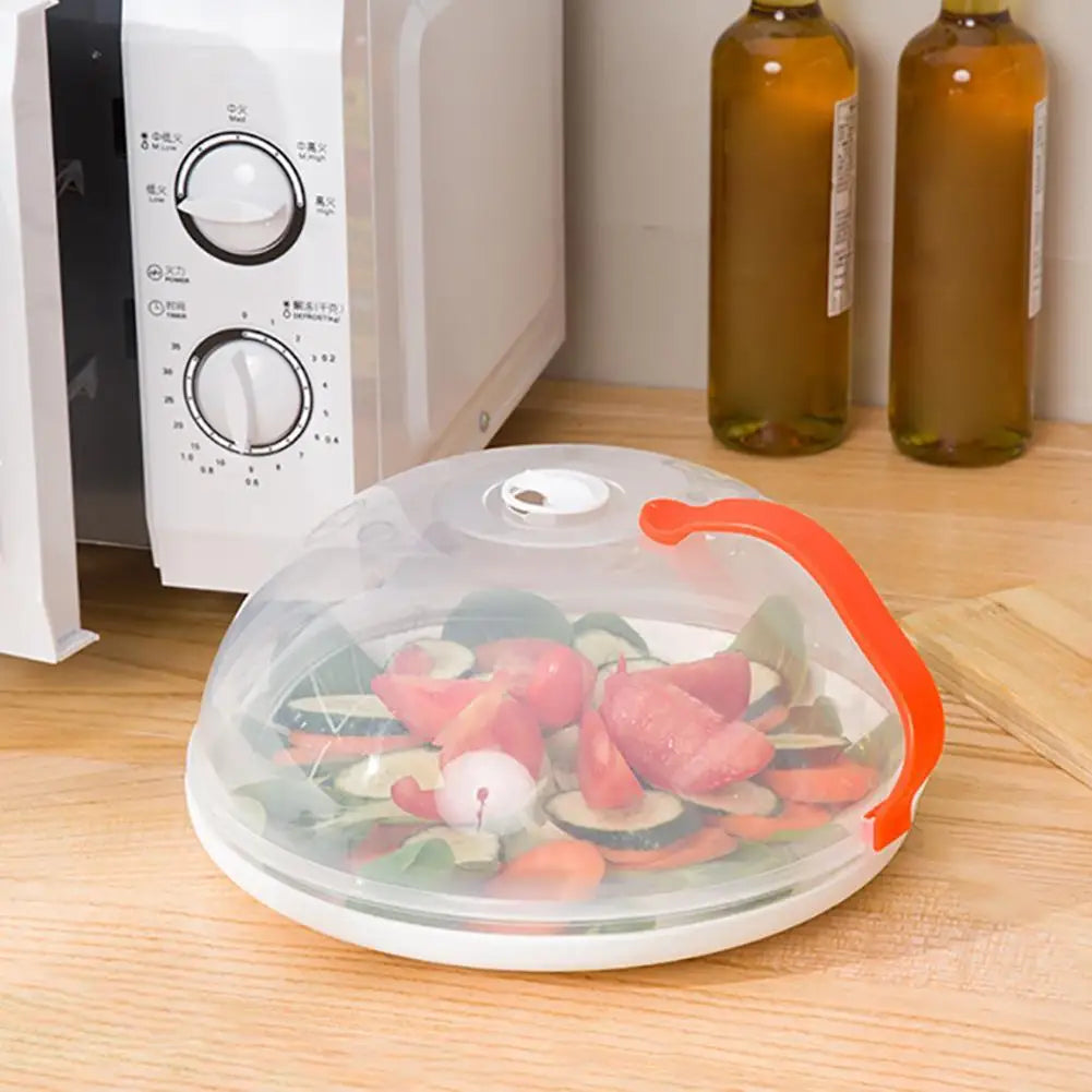Microwave Splash Cover – Transparent BPA-Free Lid with Handle Microwave Splash Cover Qme
