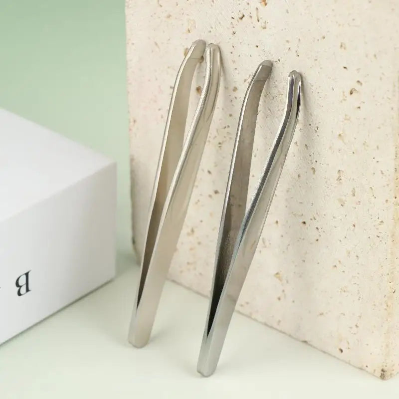 Precision Round Tip Eyebrow Tweezers – Stainless Steel Eyebrow Tweezers Qst