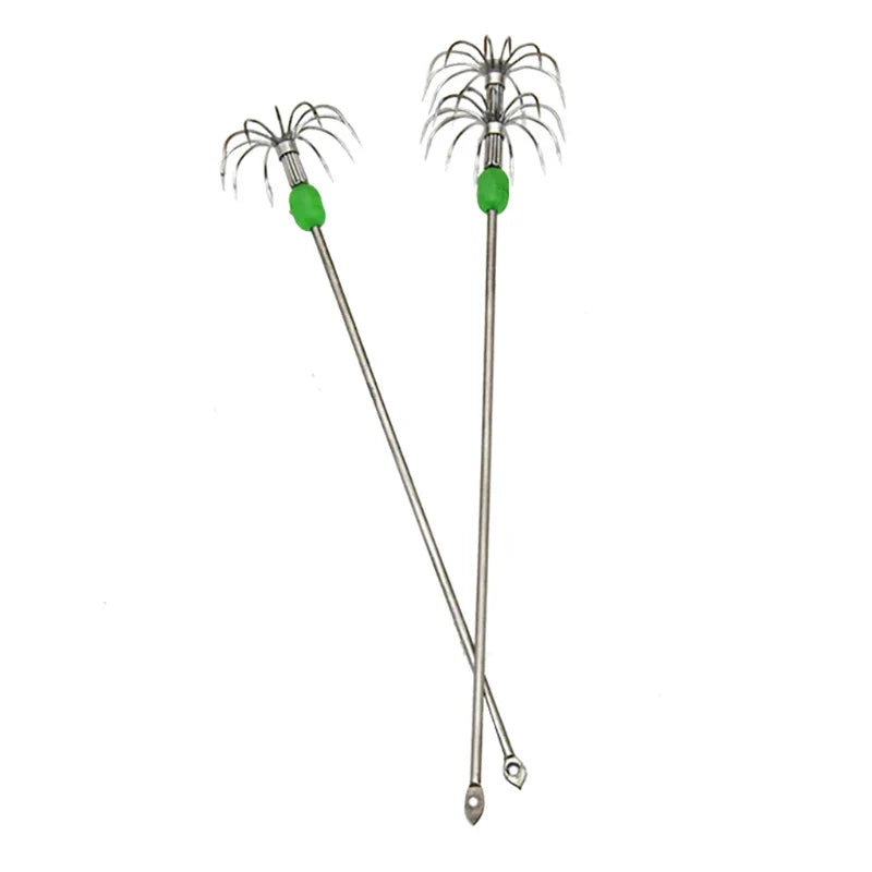 Umbrella Hooks Live Bait Squid Octopus Stainless Steel Box Fishing Hooks Qme