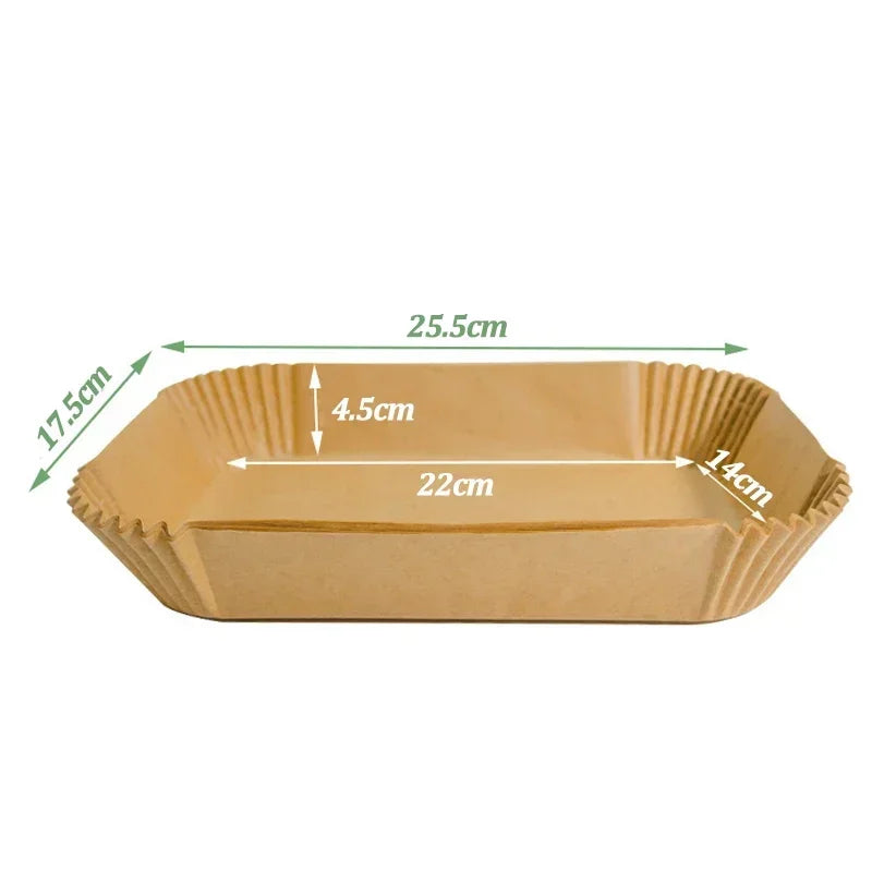 Disposable Non-Stick Air Fryer Liner Paper – Oil-Proof & Waterproof Air Fryer Liner Qme
