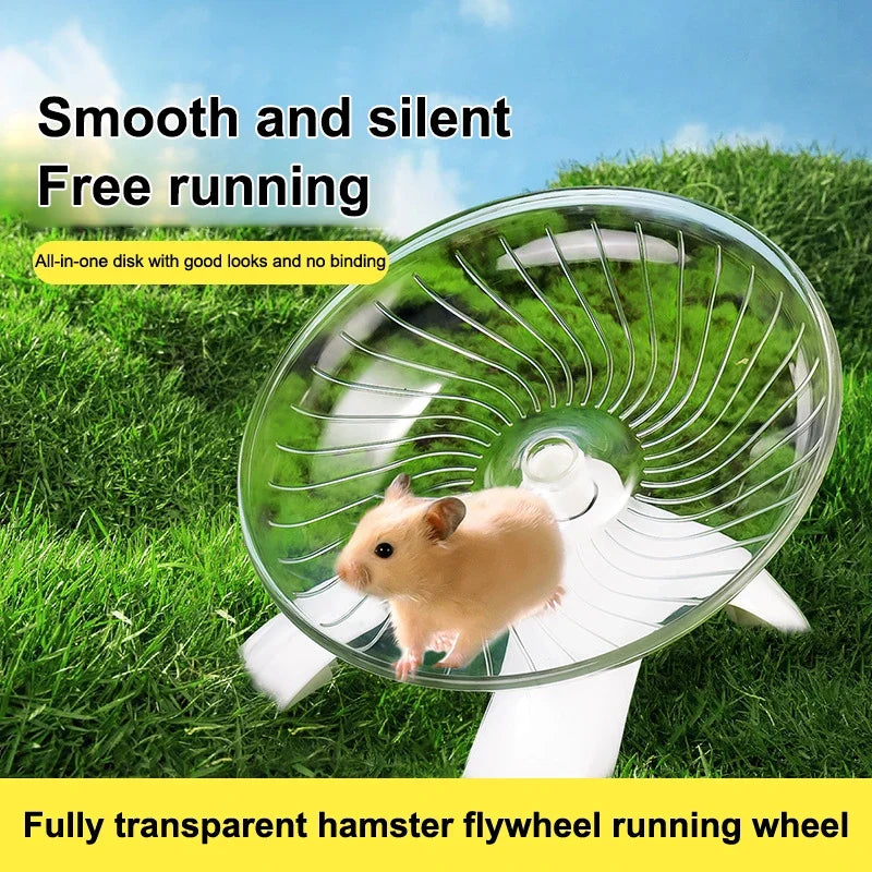 Hamster Running Wheel – Silent Rotary Jogging Toy for Small Pets Hamster Exercise Wheel Qme