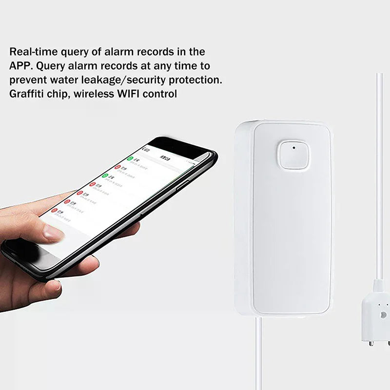 WiFi Water Leak Detector Sensor – Smart Home Flood Alert Water Leak Sensor Qme