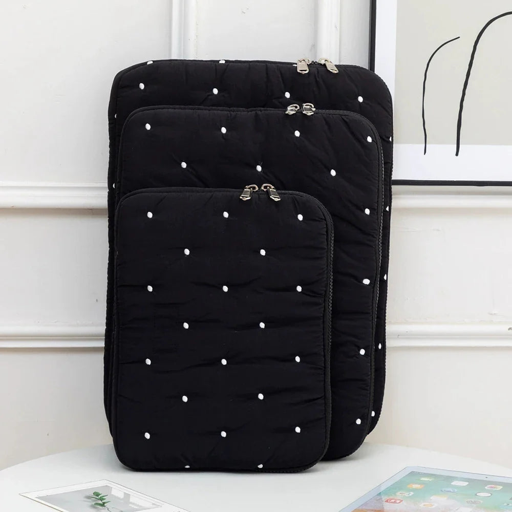 Solid Polyester Laptop Sleeve Tablet Bag – Multiple Sizes Laptop Sleeve Qme