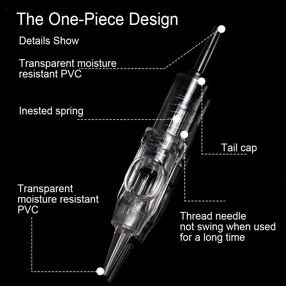 Raiuleko Disposable Cartridge Tattoo Needles 1RL–7RL PMU Pen Tattoo Needle Cartridges Qst