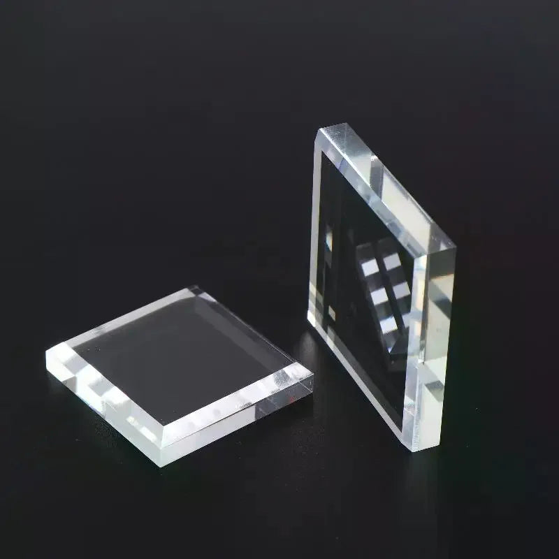 Square Crystal Glass Jewelry Display Stand | Non-Slip Base Jewelry Display Stand Qme