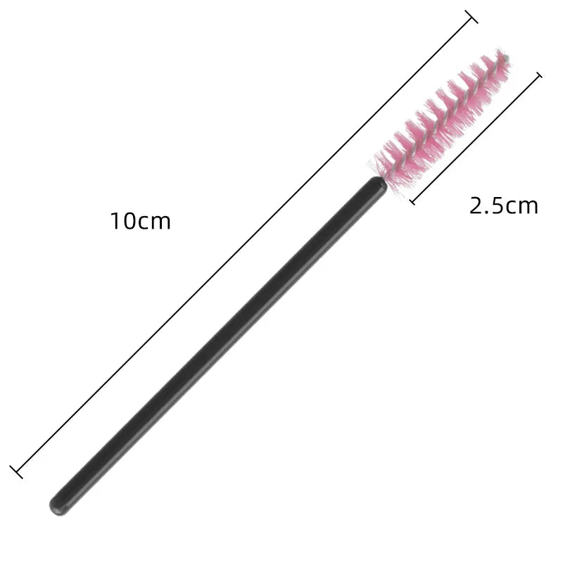 50-Pack Disposable Spoolie Eyebrow & Eyelash Wand Brushes Disposable Spoolie Wands Qme