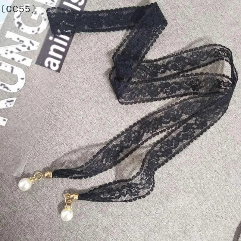 Sweet Lace Pearl Waist Chain Belt – Elegant Dress Accessory Decorative Waist Belt Qst