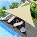 Waterproof Triangle Sail Tarp Sun Shade Canopy for Camping Sun Shade Canopy Qst Beige 4X4X4M