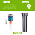APWIKOGER Adjustable Garden Sprinkler Nozzle 90–360° 2.5–10.7m Garden Sprinkler Nozzle Qme Style F