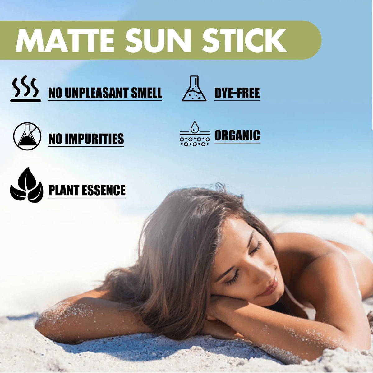 YOUNGCOME Matte Facial Sunscreen Stick 18g – Hydrating Sunblock Facial Sunscreen Stick Qst